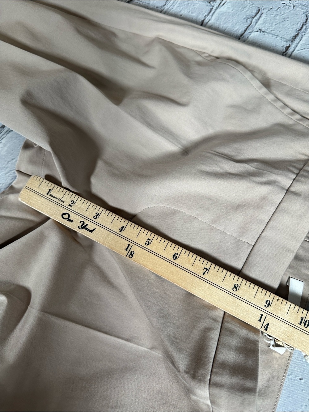 Hugo Boss Women’s Size US 2 Straight Leg Tasana Trouser Pants Light Beige Khaki - Picture 11 of 16